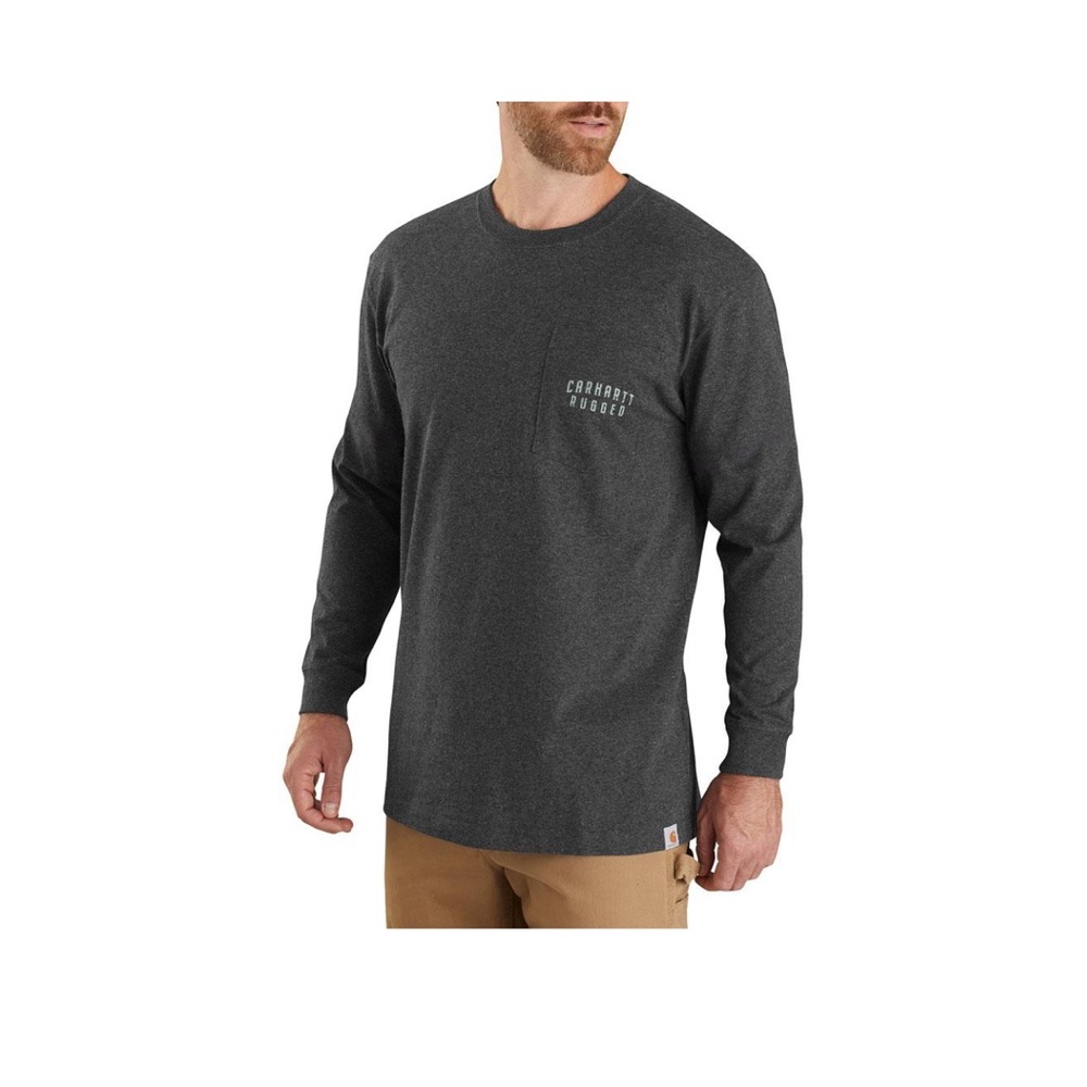 Carhartt Pocket Rugged Workwear Graphic Long Sleeve T-Shirt